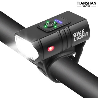 Tianshanstore luz De Bicicleta recargable T6 Usb Para Mtb/Bicicleta/linterna delantera