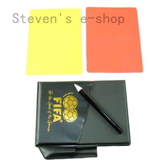 steven's e-shop popular fútbol fútbol árbitro cartera+tarjeta amarilla roja