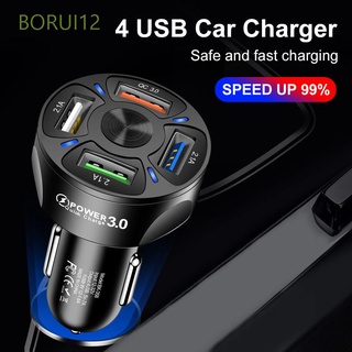 Borui12 carga rápida de alta calidad carga rápida 4 puertos QC 3.0 cargador USB inalámbrico cargador de coche/Multicolor