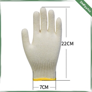12piars protección laboral engrosado guantes de punto reparación industrial guantes