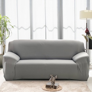 0824# Solid Color Sofa Cover All-inclusive High Elasticity Plush Sofa Cover