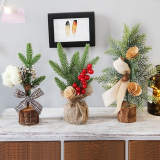 Mini maceta De árbol De Plantas Para ventana De escritorio decoración navideña