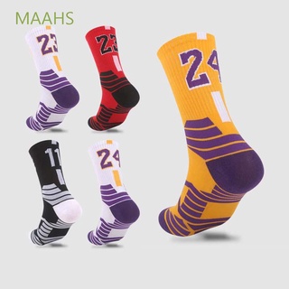 maahs calcetines deportivos duraderos de fútbol baloncesto calcetines de fútbol calcetines proteger los pies de moda de algodón unisex senderismo toalla calcetines tubo medio
