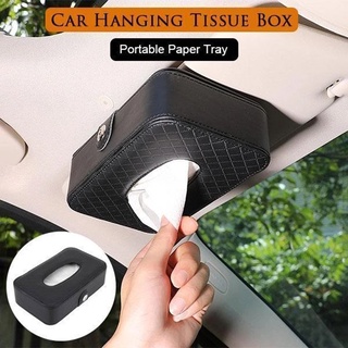 coche colgante tissure caja tipo correa de almacenamiento de pañuelos de cuero de la pu caja para asiento de coche espalda/visor