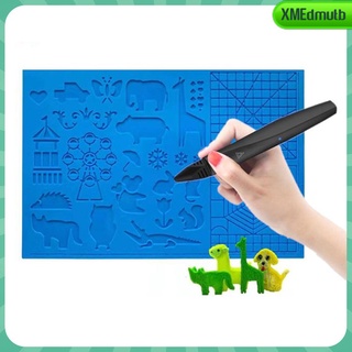 3d pluma mat impresión 3d pluma de silicona estera básica plantilla de pintura herramientas de juguete de los niños
