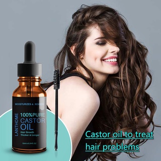 [listo stock] aceite de ricino natural crecimiento del cabello potenciador de cejas suero lash lift orgánico 10ml