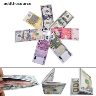 [addthesource] chic unisex hombres mujeres notas de moneda patrón libra dólar euro monedero carteras hgdx