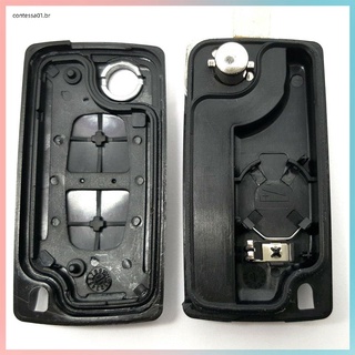 Cubierta protectora plegable con 2 botones Para llave De coche Peugeot 207 307 407 308 accesorios (7)
