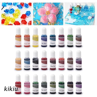 kiki Resina Epoxi Pigmento 24 Colores Tinte Líquido Para Colorear Joyería Artesanía Arte Pintura