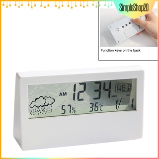 Simpleshop19 reloj Digital Compacto con alarma y fecha/Dispositivo De monitoreo del clima Para oficina