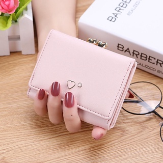💖✨Ready Stock✨Cartera femenina estudiante estilo coreano pequeña cartera femenina moda Mini tres monedero plegable tarjetero cartera