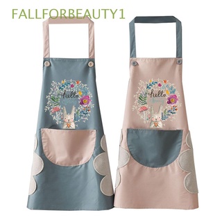 Fallforbeauty1 delantal Para mujer con bolsillo Resistente al aceite Para chef De cocina/artículos De cocina