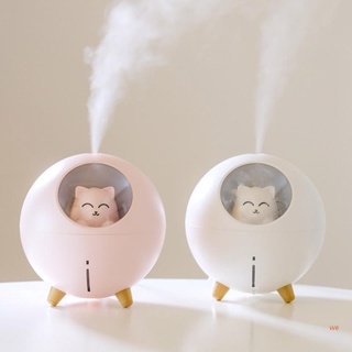we Round Cute Cat Air Humidifier USB Mist Maker Beauty Replenishing Aroma Diffuser
