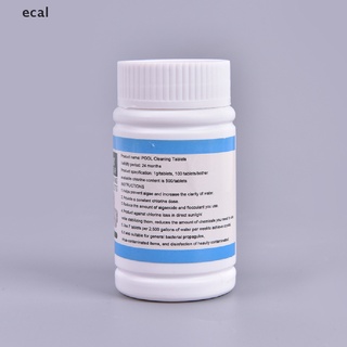 ecal 100 unids/botella limpieza piscina efervescente cloro tabletas jaula disonfectant co (1)