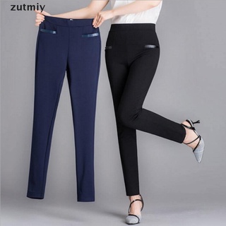 [zutmiy] pantalones casuales de mujer más el tamaño de lápiz pantalones largos pantalones de moda elástico pantalones rghn