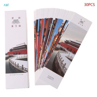 30pcs creativo estilo chino marcapáginas de papel pintura tarjetas retro hermoso marcador en caja regalos conmemorativos