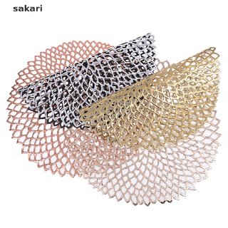 [sakari] mantel individual para mesa de comedor pvc plástico hueco aislamiento mesa redonda alfombrillas [sakari]