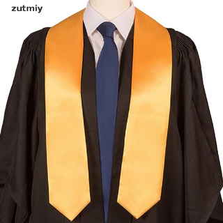 [ZUY] Satin Graduation Honor Stole University Bachelor Sash Shawl Gown Accessory CQW