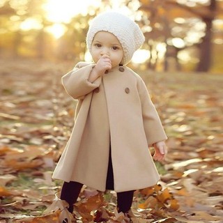 Pinkmans otoño invierno niñas niños bebé Outwear capa botón chaqueta abrigo caliente ropa