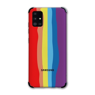 Funda de Color arco iris para Samsung Galaxy A71/A51/4G/A31/A21S/A11/M11/M40S/funda oficial de silicona degradada (3)