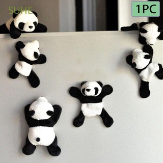suhe 1pc decoración del hogar panda regalo imán refrigerador pegatina suave felpa lindo creativo recuerdo accesorios de cocina nevera