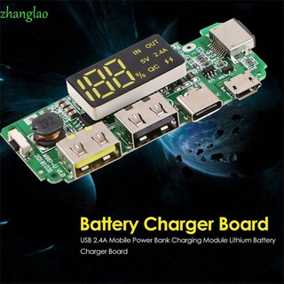 Zhanglao 5V 2.4A LED pantalla Digital Micro/tipo-C módulo de carga USB 18650 carga de la batería cargador de la junta