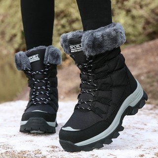 Algodón De Alta Parte Superior Zapatos De Invierno , Botas De Nieve De Las Mujeres , Suela Gruesa Terciopelo