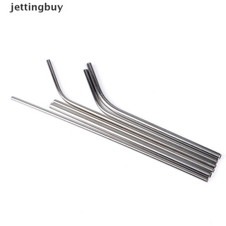 [Jettingbuy] 5 pajitas de té de leche perla 304 de acero inoxidable pajitas de metal de grado alimenticio