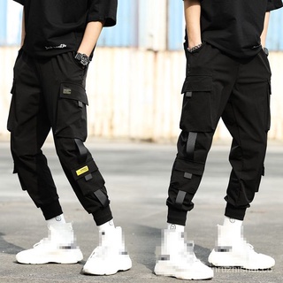 🙌 Pantalones harén Multi bolsillo para hombre Jogger Cargo Combat Street Hip-hop pantalones sueltos UC6H (3)