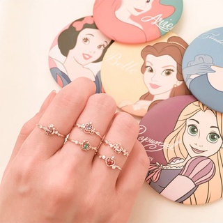 Anillo Pandora Con Caja Promesa 18k Oro Rosa Chapado En Disney Princesa Diamante (Tamaño Ajustable) (4)