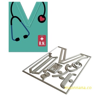 maonn enfermera ropa cuchillo molde de acero al carbono impresión troquelado conjunto para enfermera tarjetas