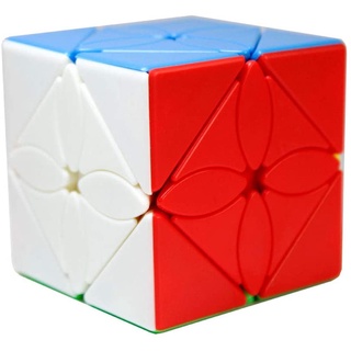 MoYu MoFang JiaoShi Meilong Series Meilong Maple Leaves Skewb Stickerless Cube Cubing Classroom Meilong Smooth Twist Puzzle Smooth Cube Special Toys (Maple Leaves Skewb Stickerless) (1)