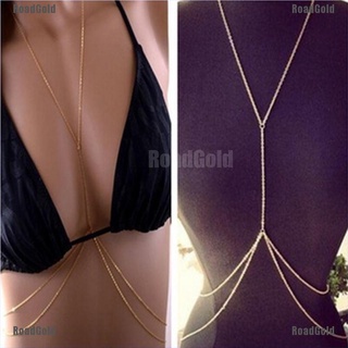 RoadGold Women Sexy Fashion Gold Body Belly Waist Chain Bikini Beach Harness Necklace BELLE