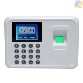 Sh inteligente biométrico huella dactilar contraseña asistencia máquina empleado check-in grabadora 2.4 pulgadas TFT pantalla LCD DC 5V asistencia del tiempo reloj