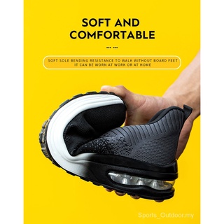 Zapatos de seguridad Anti-aplastamiento Anti-punción de acero dedo del pie zapatos de trabajo hombres y mujeres ligero transpirable cojín de aire xIsF (8)