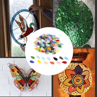 150pcs Assorted Colors Water Drop Mosaic Tiles Hand-Cut Art Pots Decoration