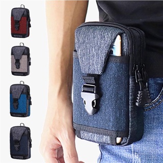 Bolsa de cintura pequeña con doble cremallera para teléfono celular de gran capacidad con bolsillo para cinturón