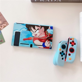 Nintendo Switch funda protectora de dibujos animados Super Saiya lindo GGGoku silicona consola de juegos Protector de manija cubierta suave