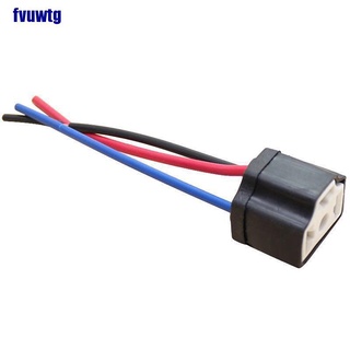 FVU H4 9003 Ceramic Wire Wiring Car Head Light Bulb Lamp Harness Socket Plug (2)