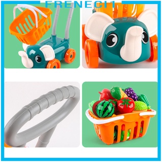 [freneci1] Carrito De Compras Para niños carrito De Supermercado incluye 16 piezas Frutas vegetales y Alimentos carrito De Compras juguete Para Compras