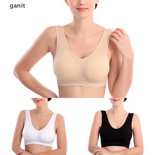 [ganit] mujeres yoga fitness estiramiento sujetador sin costuras racerback deportes sujetador tops tank [ganit]