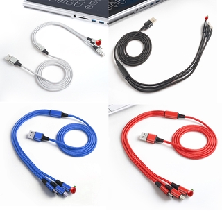 3 en 1 USB Cable de carga rápida Nylon tejido Mini portátil Simple para iPhone 7 8 X XS 11 Huawei P20 P30 Mate 30 pro (6)