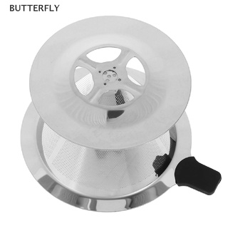 [mariposa] Soporte de filtro de café reutilizable verter sobre cafés gotero malla filtro de té cesta