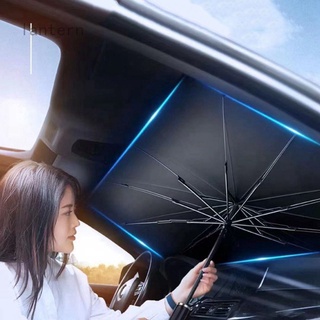 Funda De cuero De coche plegable telescópica plegable para coche con protección Solar y triple aislamiento Térmico plegable paraguas