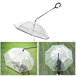 [HOMYL] Paraguas para perros mascotas, construido en correa para cachorro, secado, impermeable, cubierta transparente (1)