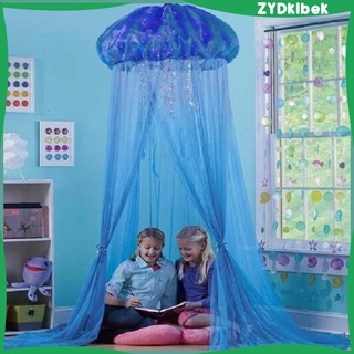 kids room gauzy mosquitera cama dosel cuna cortina cortina juego tienda azul