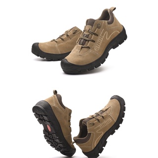 Zapatos de seguridad de arranque de los hombres de las mujeres al aire libre zapatos de trabajo transpirable cuero de cuero de corte bajo de acero zapatos Anti-golpes y punción sitio zapatos de protección (9)