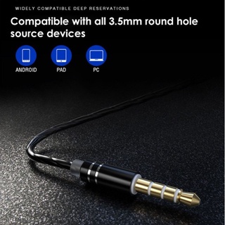 [Haoyun]Audífonos deportivos de doble movimiento en la oreja/audífonos de alambre de Subwoofer de Metal (4)