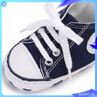 Newborn Baby Boys Girls Canvas Soft Sole Anti-slip Baby Shoes Walking Shoes