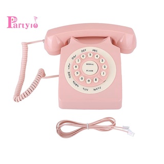 (venta Caliente) teléfono Retro clásico de 80's teléfono/teléfono fijo/hogar/teléfono con cable Estilo europeo Rosa